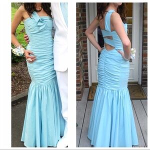 Jessica McClintok | Light Blue Mermaid Prom Dress